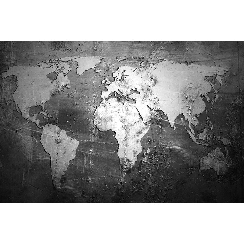 Photography Continental Map Wall Murals Full Size Wall Covering for Bedroom, Custom Print