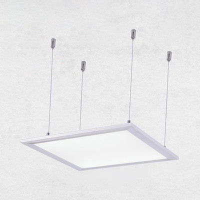 12 "/23.5"/47 "de ancho/rectangular metal colgante de metal simplicidad lámpara de techo blanco led accesorio de techo blanco con difusor acrílico