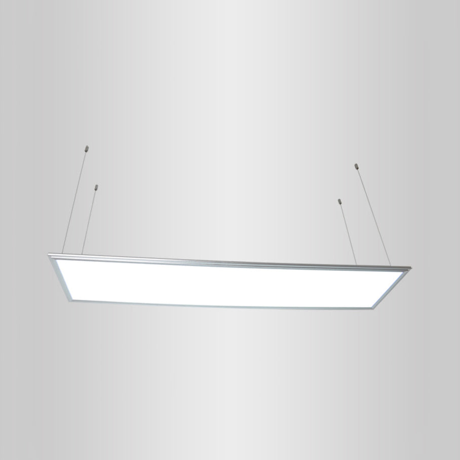 12 "/23.5"/47 "de ancho/rectangular metal colgante de metal simplicidad lámpara de techo blanco led accesorio de techo blanco con difusor acrílico