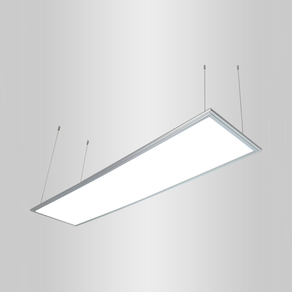 12 "/23.5"/47 "de ancho/rectangular metal colgante de metal simplicidad lámpara de techo blanco led accesorio de techo blanco con difusor acrílico