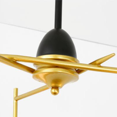 Luz de colgante global de estilo moderno vidrio esmerilado y metal 1 lámpara colgante de acabado negro claro