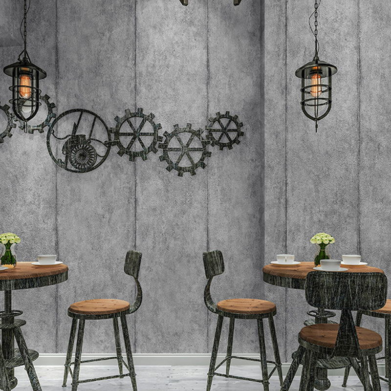 Solid Color Steampunk Wallpaper 57.1-sq ft Ikat Wall Covering for Restaurant, Water Resistant