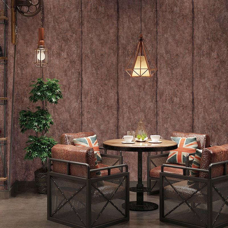 Solid Color Steampunk Wallpaper 57.1-sq ft Ikat Wall Covering for Restaurant, Water Resistant