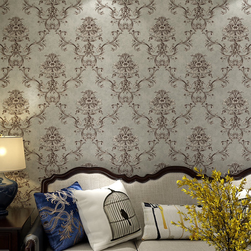 Luxe Medallion Wallpaper Roll Soft-Color Moisture Resistant Wall Art for Living Room
