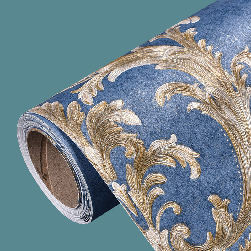 Temporary Adhesive Damask Wallpaper Roll Luxury Washable Living Room Wall Covering, 17.1-sq ft
