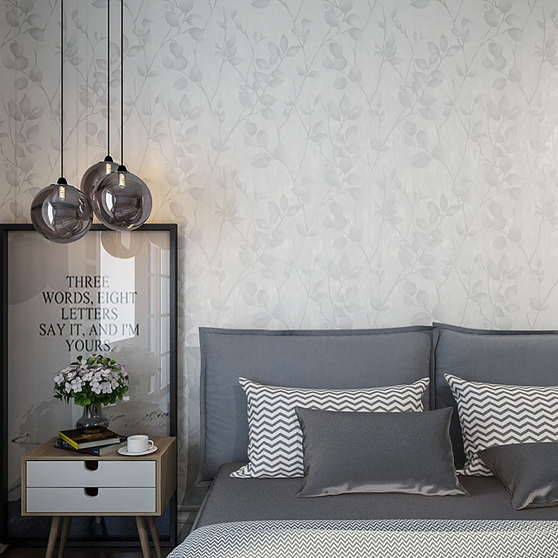 Pastel Color Rustic Wallpaper Roll 57.1-sq ft Foliage Patterned Wall Art for Bedroom