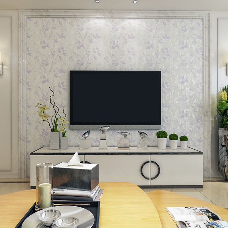 Pastel Color Rustic Wallpaper Roll 57.1-sq ft Foliage Patterned Wall Art for Bedroom