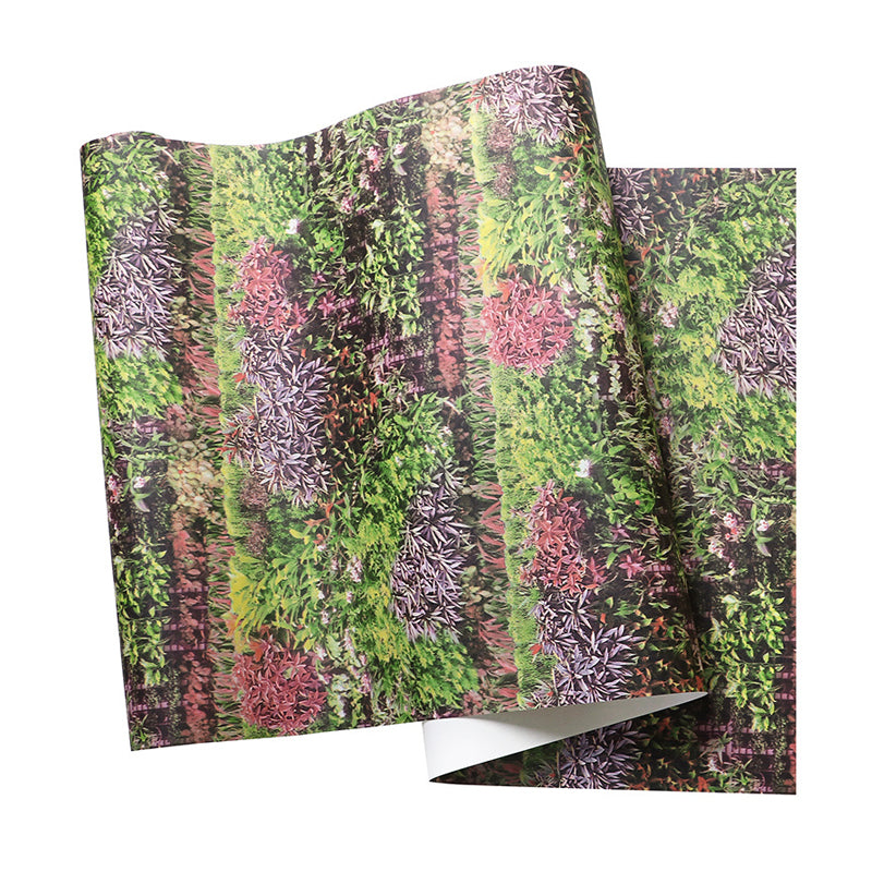 Farmhouse Flower Field Wallpaper for Restaurant 33' x 20.5" Wall Covering in Dark Color