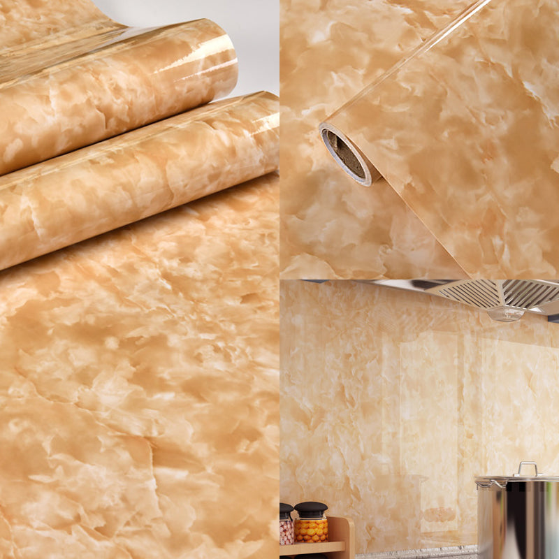 Modern Adhesive Faux Marble Wallpaper Soft-Color Temporary Wall Art for Bathroom