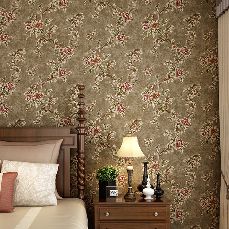 57.1-sq ft Floral Wallpaper Non-Pasted Rustic Bedroom Wall Covering in Pastel Color