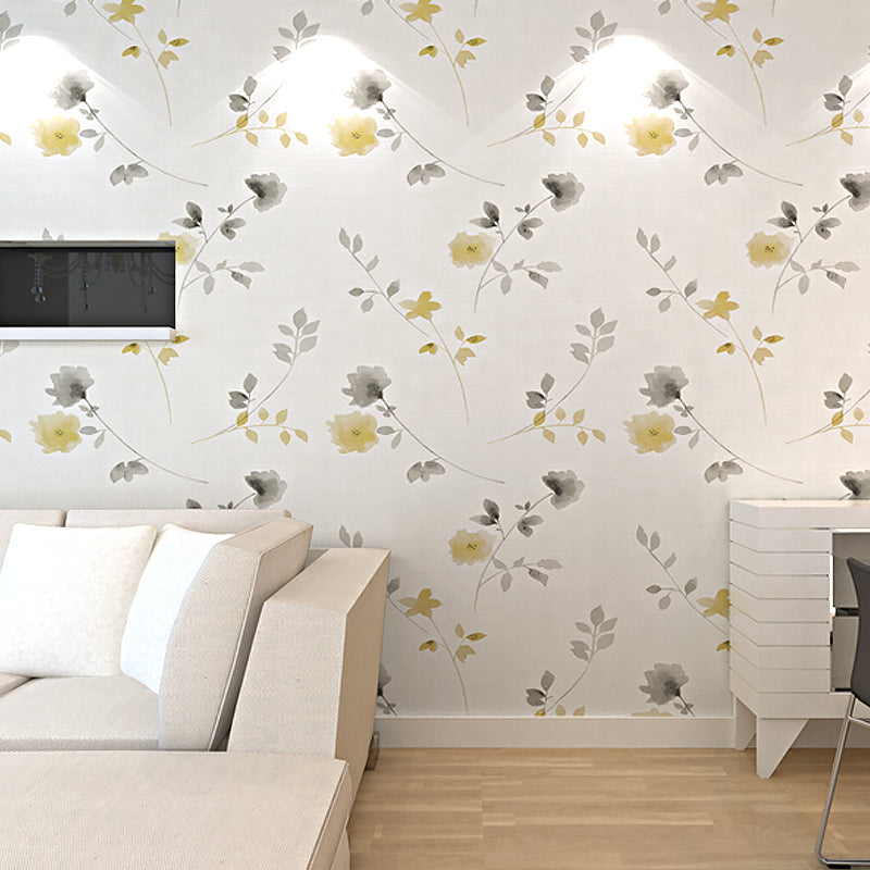 Non-Pasted Flower Wallpaper 54.2-sq ft Countryside Wall Decor for Home Decoration