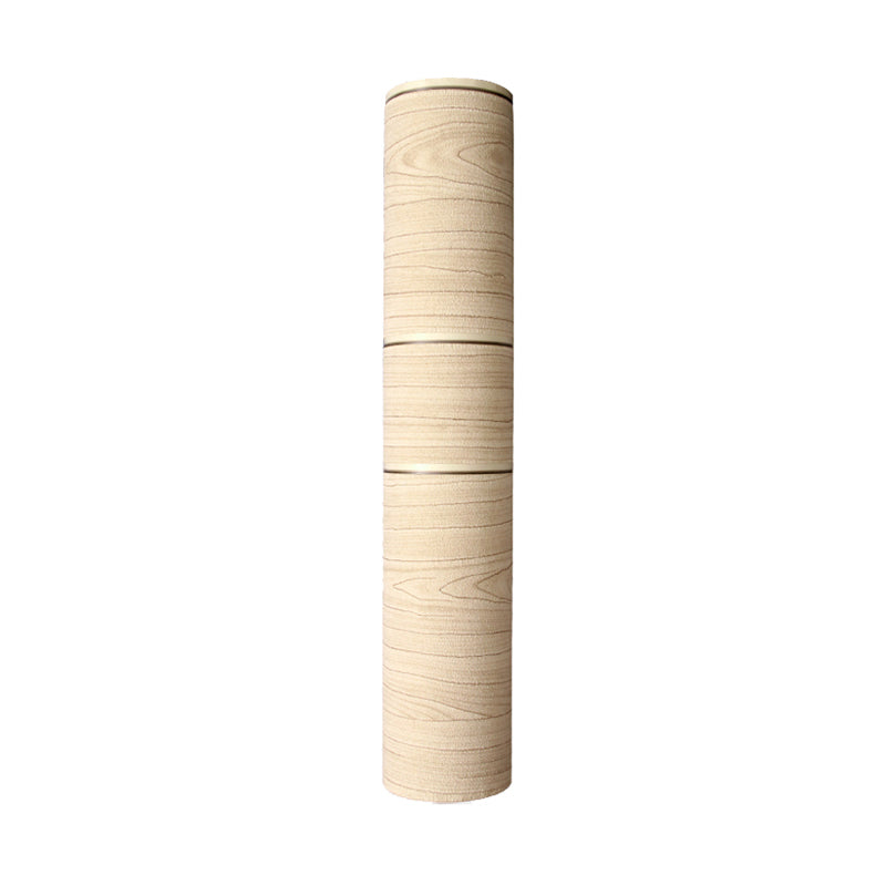 Flock Waterproof Wallpaper Rustic Wood Grain Wall Covering for Home Decoration, Unpasted
