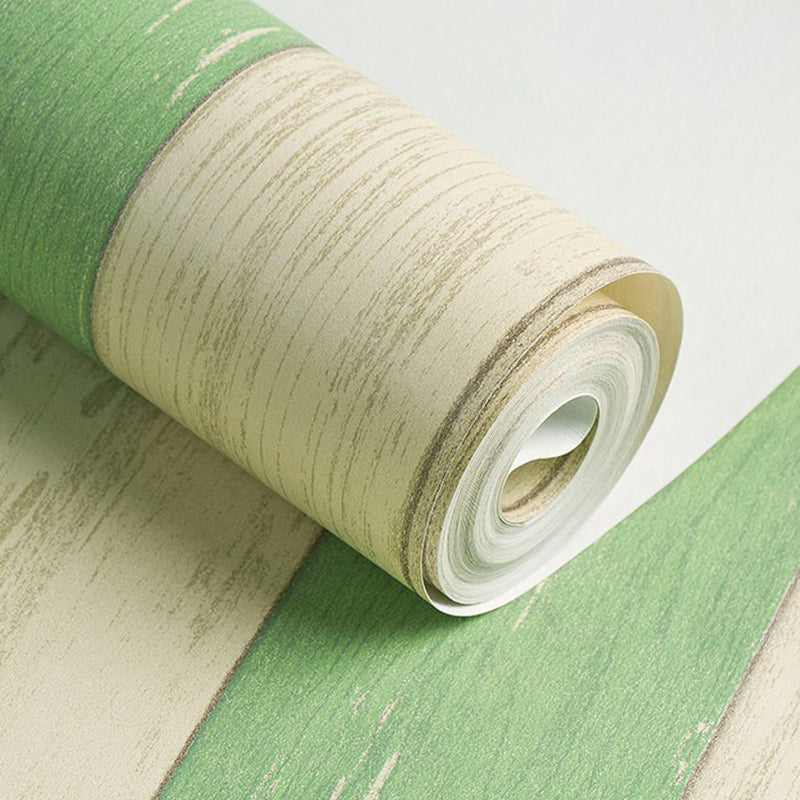 Unpasted Barn Wood Wallpaper Roll Non-Woven Fabric Rustic Wall Art for Living Room