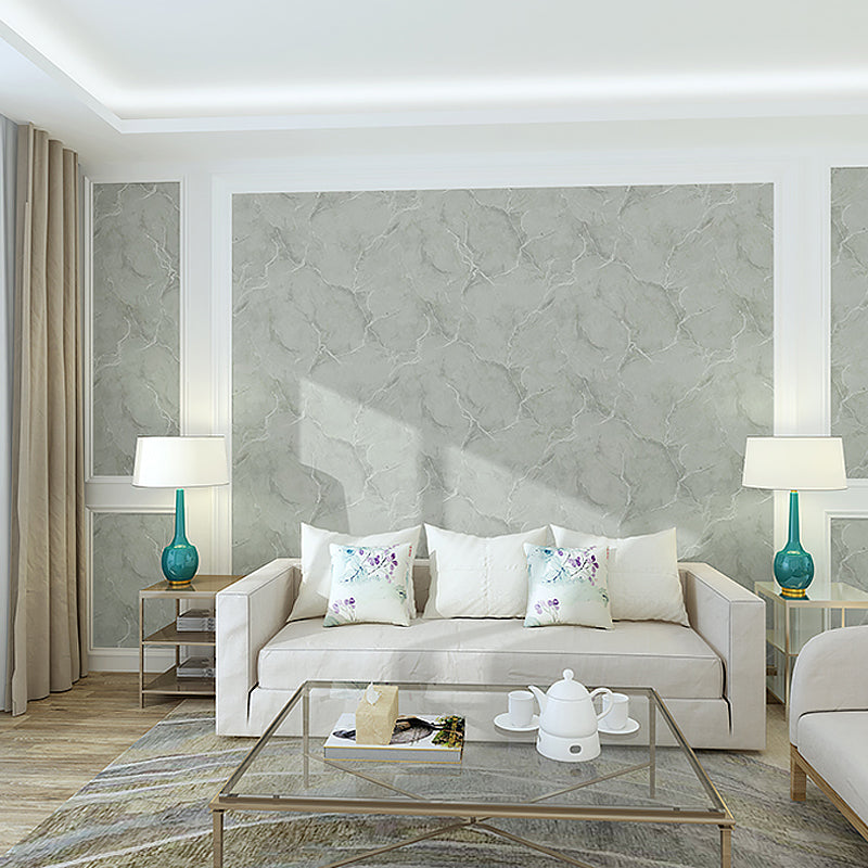 Modern Faux Marble Wallpaper for Living Room 57.1-sq ft Wall Decor in Pastel Color