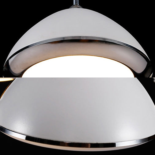 Moderne koepel hanger licht metaal 1 led witte woonkamer hangend plafondlicht met acryl diffuser in warm/wit