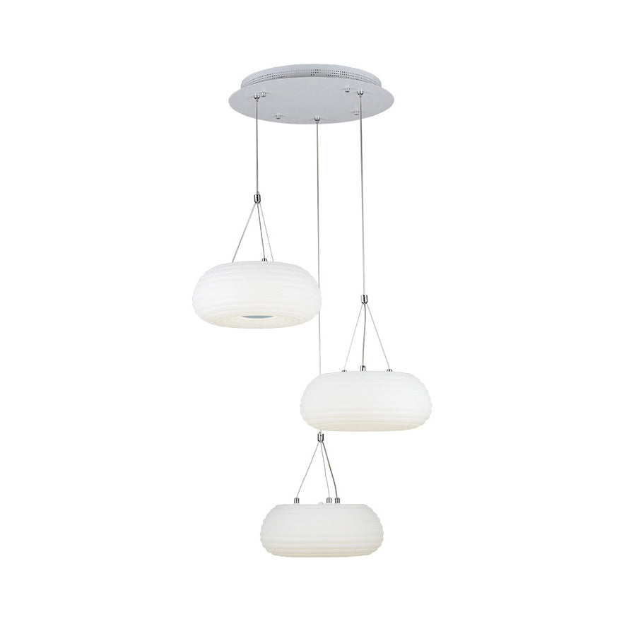 Lámpara colgante de rosquillas blancas LED METAL LECHELE DEL TECHO CELOTOR