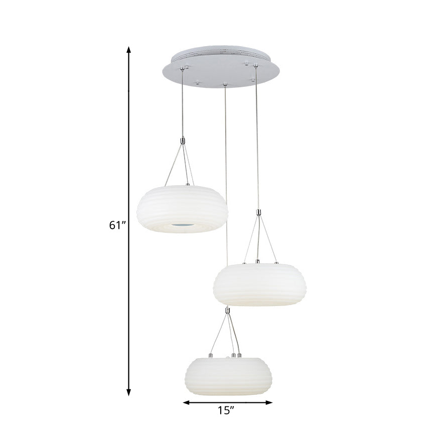 Lámpara colgante de rosquillas blancas LED METAL LECHELE DEL TECHO CELOTOR