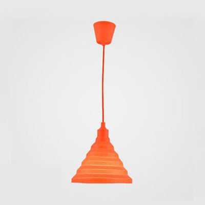 Silica Gel Babel Pendant Light Modern 1 Light Folding Hanging Lamp in Multi Colors