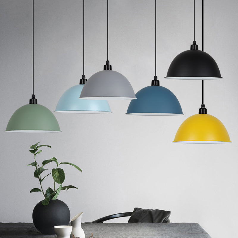 Nordic Stylish Bowl Hanging Light Single Light Aluminum Pendant Lamp for Gallery Cafe