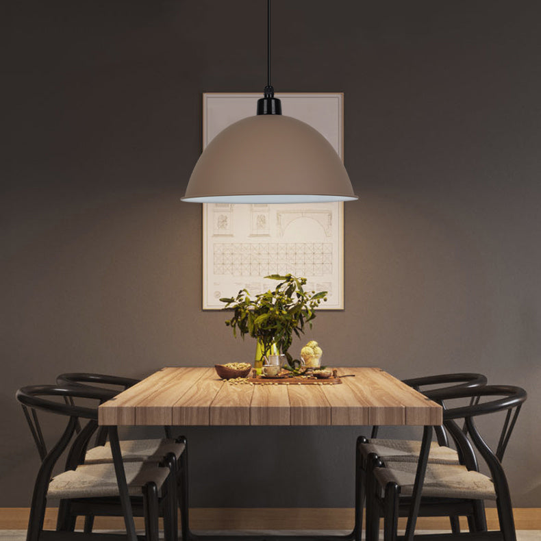Nordic Stylish Bowl Hanging Light Single Light Aluminum Pendant Lamp for Gallery Cafe