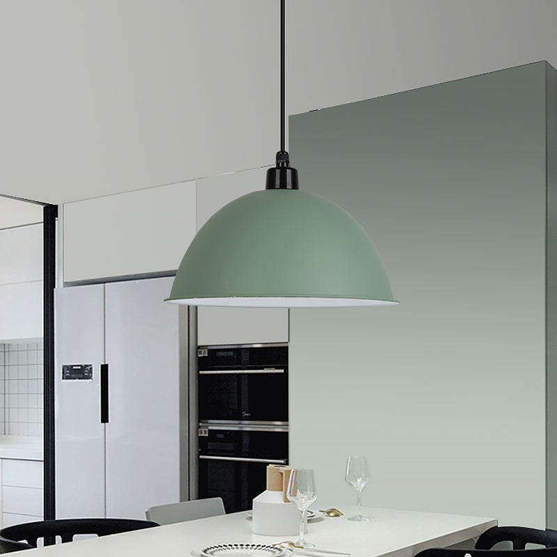 Nordic Stylish Bowl Hanging Light Single Light Aluminum Pendant Lamp for Gallery Cafe