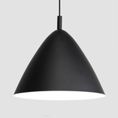 Piramid de estilo simple Luz colgante colgante metálico Monocromo Luz de colgante en negro/gris/blanco para sala de estudio