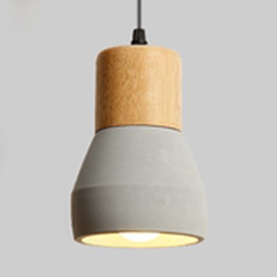 Cement Torch Shaped Pendant Lamp Single Light Nordic Style Pendant Light for Tea Station