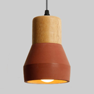 Cement Torch Shaped Pendant Lamp Single Light Nordic Style Pendant Light for Tea Station