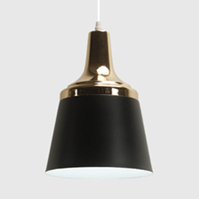 Lámpara colgante de tono de tono de aluminio una bombilla estilo nórdico luz colgante para sala de estar