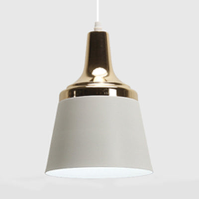 Lámpara colgante de tono de tono de aluminio una bombilla estilo nórdico luz colgante para sala de estar