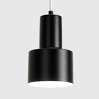 Macaron Loft Pendant Hanging Light Cylinder 1 Head Metallic Ceiling Pendant for Meeting Room