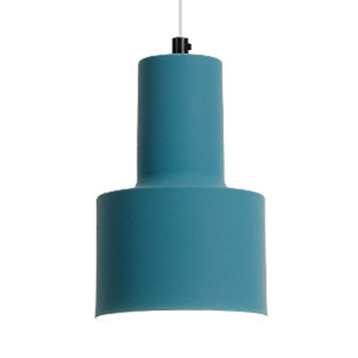 Macaron Loft Pendant Hanging Light Cylinder 1 Head Metallic Ceiling Pendant for Meeting Room