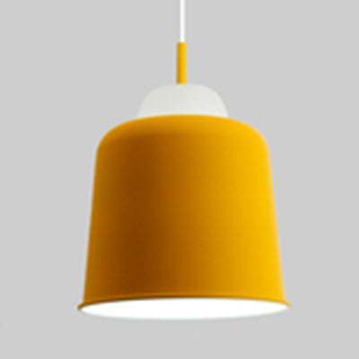 Lámpara colgante de tazas de tazas de tazón de tela 1 cabeza de macarrón altura loft altura de colgación ajustable