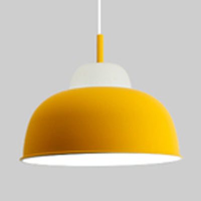 Lámpara colgante de Macaron Loft Bowl Bombilla de aluminio Luz de aluminio para sala de enfermería
