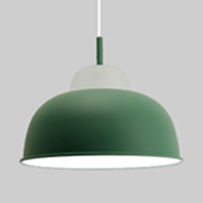 Lámpara colgante de Macaron Loft Bowl Bombilla de aluminio Luz de aluminio para sala de enfermería
