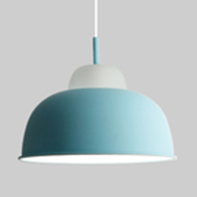 Lámpara colgante de Macaron Loft Bowl Bombilla de aluminio Luz de aluminio para sala de enfermería