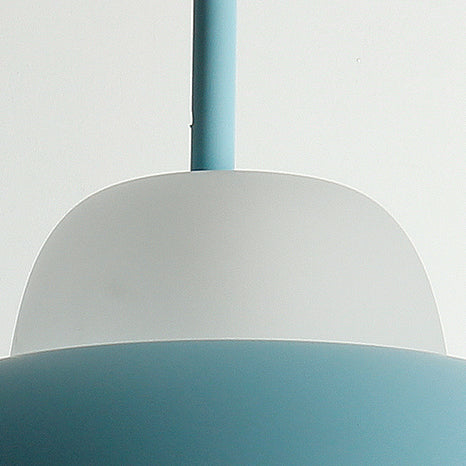 Lámpara colgante de Macaron Loft Bowl Bombilla de aluminio Luz de aluminio para sala de enfermería