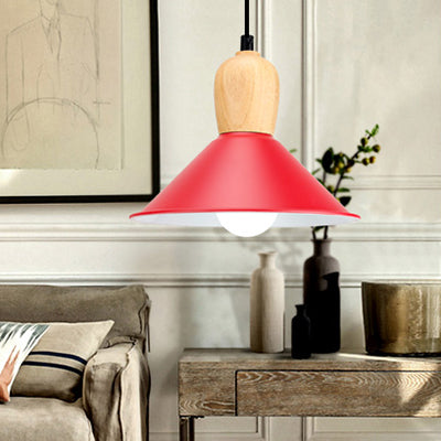 Pyramide de maternelle Pyramide Pendant Light Light Aluminium 1 Lumière lampe suspendue de couleur vive