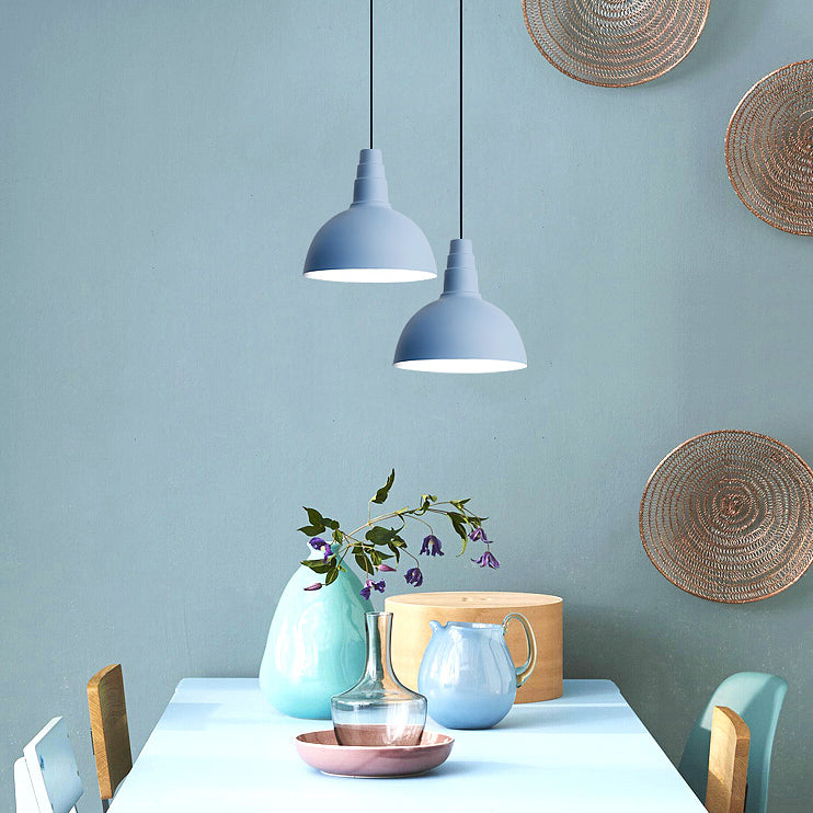 Nordic Style Bowl Hanging Light with Adjustable 1 Light Metal Hanging Light for Office Study Room