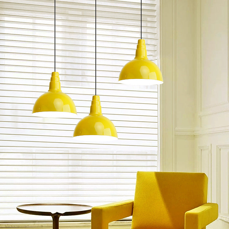 Nordic Style Bowl Hanging Light with Adjustable 1 Light Metal Hanging Light for Office Study Room