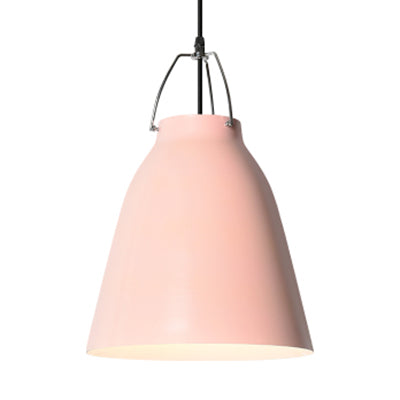 Bonbonfarbener Eimer Hanging Light 1 helles Macaron Aluminium Pedant Hell in dunkelblau/hellblau/rosa für Büroküche