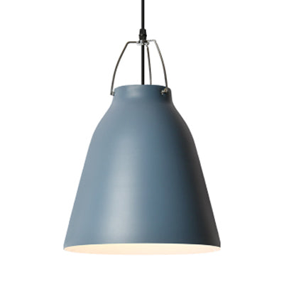 Bonbonfarbener Eimer Hanging Light 1 helles Macaron Aluminium Pedant Hell in dunkelblau/hellblau/rosa für Büroküche