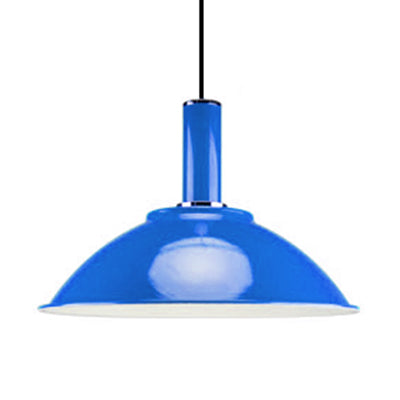 Lámpara colgante de tazón poco profundo contemporáneo aluminio Luz colgante de color brillante en azul/verde/naranja/rojo/amarillo para la tienda de mercado