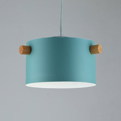 Bonbonfarbene zylindrische Suspension Licht Ein leichtes Macaron Aluminium Blau/Grün/Rosa/Weiß/Gelb Anhänger Licht für Korridor
