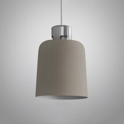 Lámpara colgante de comedor de comedor de sombra de sombra de cubo una bombilla de 9 "/10" /11.5 "/14" de ancho de ancho simple luz colgante de techo en gris