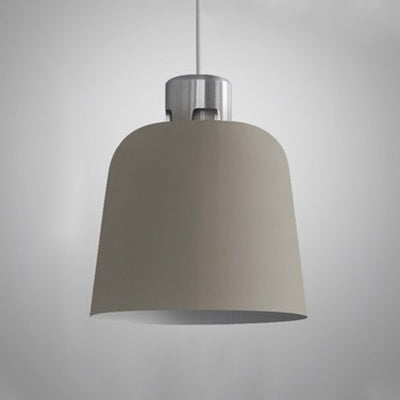 Lámpara colgante de comedor de comedor de sombra de sombra de cubo una bombilla de 9 "/10" /11.5 "/14" de ancho de ancho simple luz colgante de techo en gris