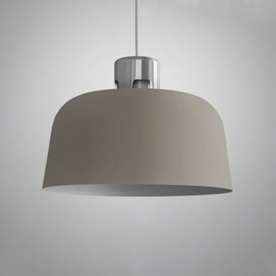 Lámpara colgante de comedor de comedor de sombra de sombra de cubo una bombilla de 9 "/10" /11.5 "/14" de ancho de ancho simple luz colgante de techo en gris