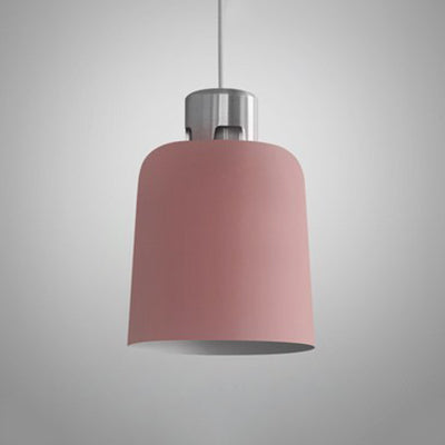 Tombra de cubo de metal Luz colgante de luz individual iluminación colgante nórdica en azul/verde/rosa para restaurante de restaurantes comedor