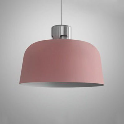 Tombra de cubo de metal Luz colgante de luz individual iluminación colgante nórdica en azul/verde/rosa para restaurante de restaurantes comedor