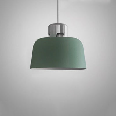 Tombra de cubo de metal Luz colgante de luz individual iluminación colgante nórdica en azul/verde/rosa para restaurante de restaurantes comedor